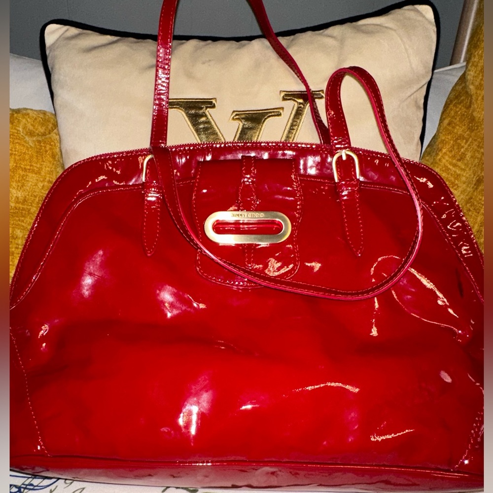 Jimmy Choo Patent leather dome bag